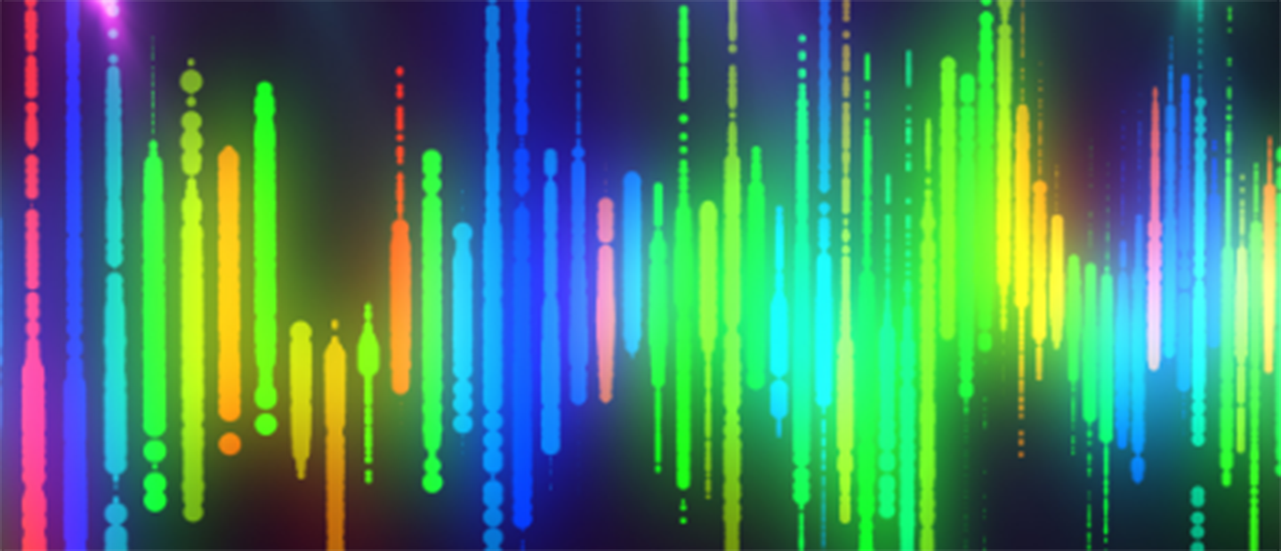 A colorful graphic image of radio frequency waves.